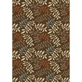 Concord Global 3 ft. 3 in. x 4 ft. 7 in. Chester Leafs - Brown 97884